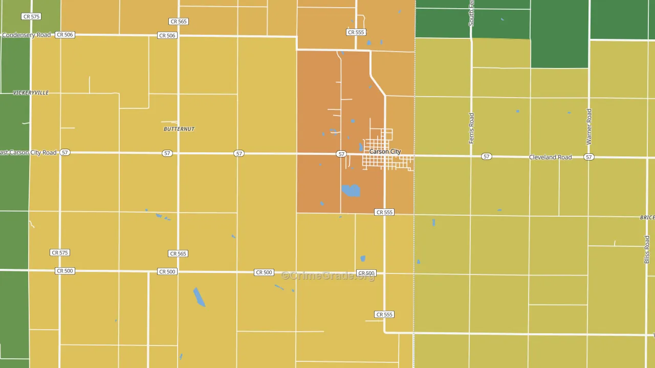 48811, MI Map of Drug-Related Crime Rates