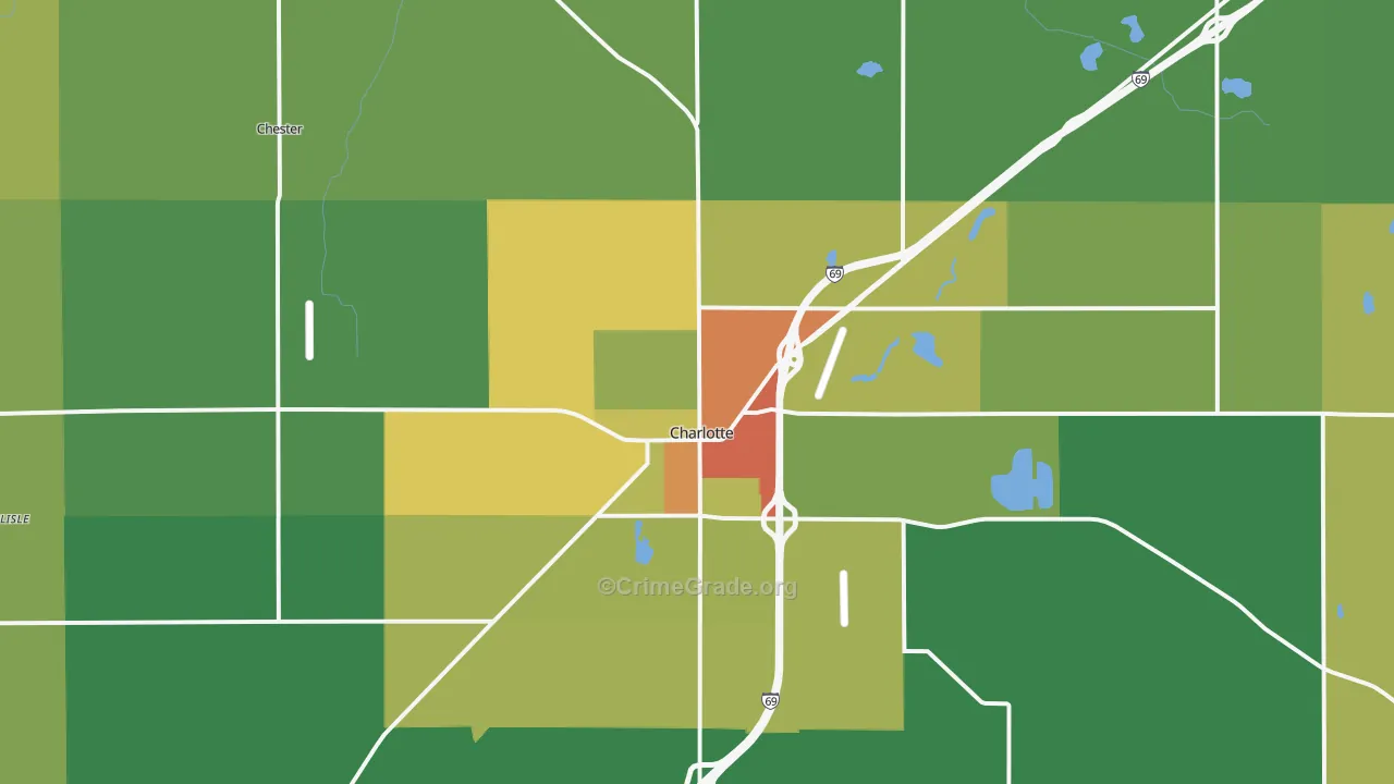 48813, MI Map of Drug-Related Crime Rates
