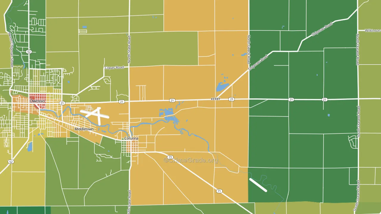 48817, MI Map of Drug-Related Crime Rates
