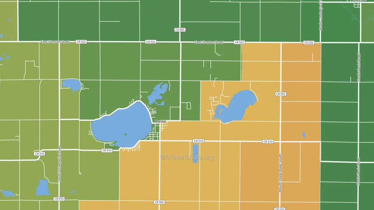 48818, MI Map of Drug-Related Crime Rates