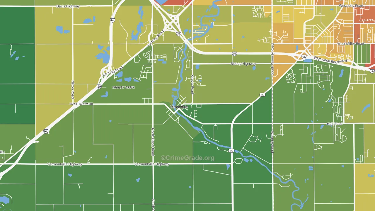 48821, MI Map of Drug-Related Crime Rates