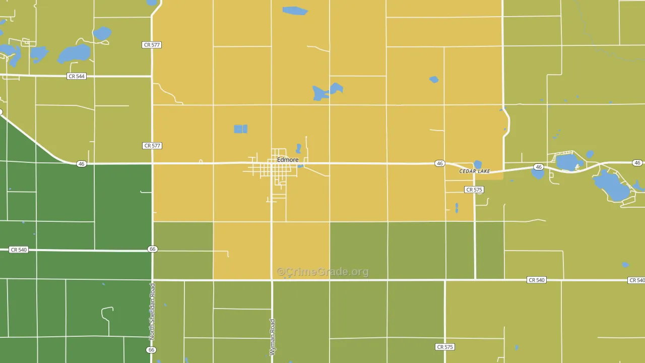48829, MI Map of Drug-Related Crime Rates