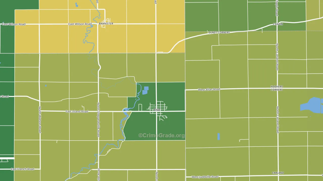48831, MI Map of Drug-Related Crime Rates