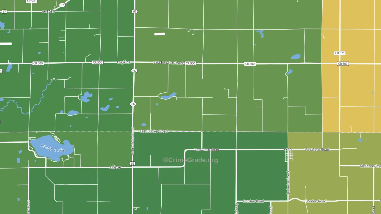 48834, MI Map of Drug-Related Crime Rates