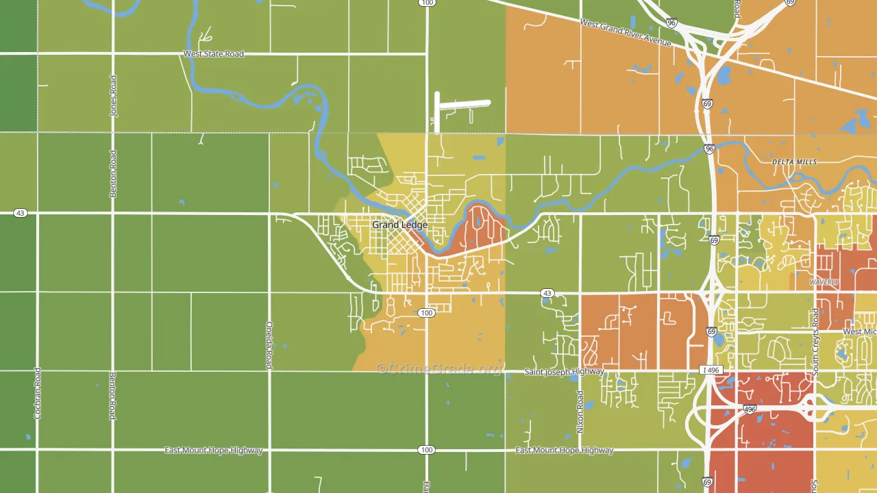 48837, MI Map of Drug-Related Crime Rates