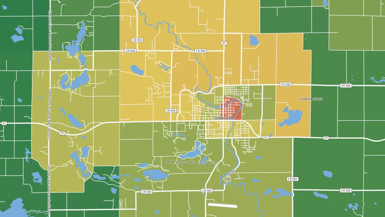 48838, MI Map of Drug-Related Crime Rates