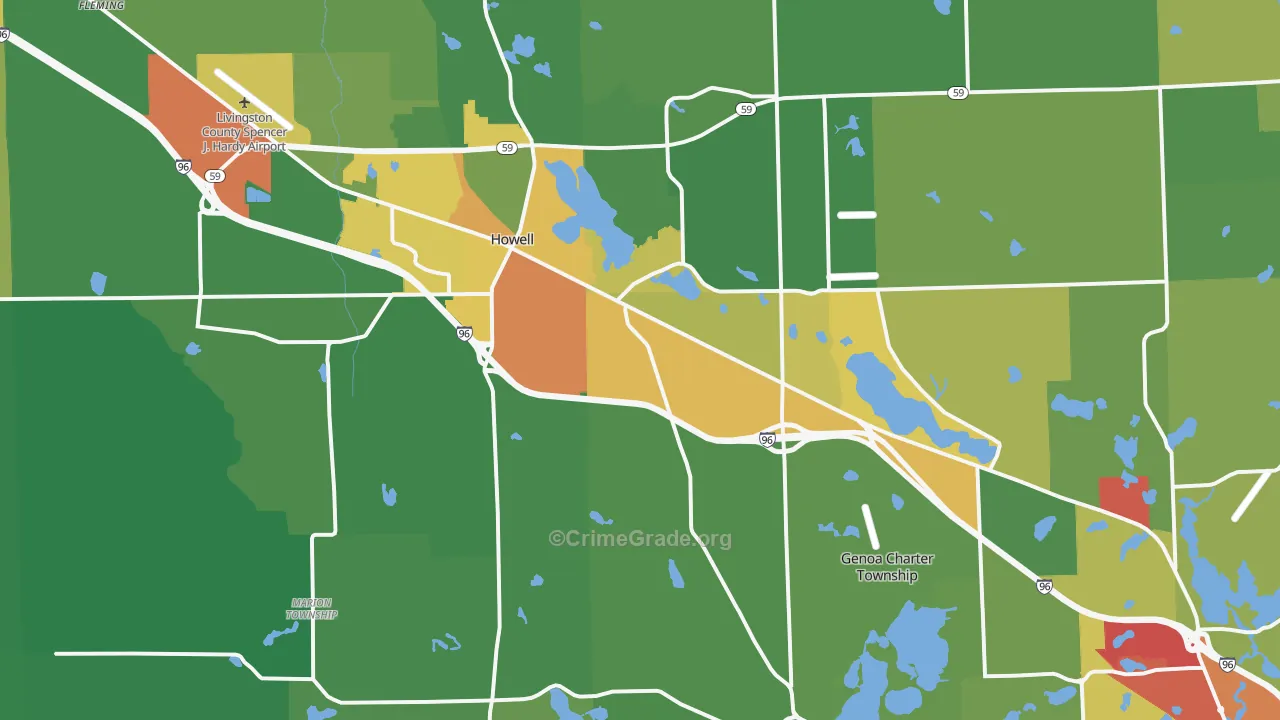 48843, MI Map of Drug-Related Crime Rates