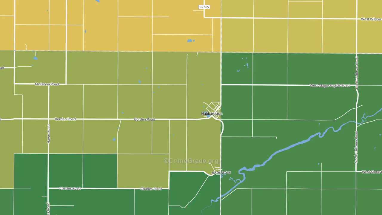 48845, MI Map of Drug-Related Crime Rates