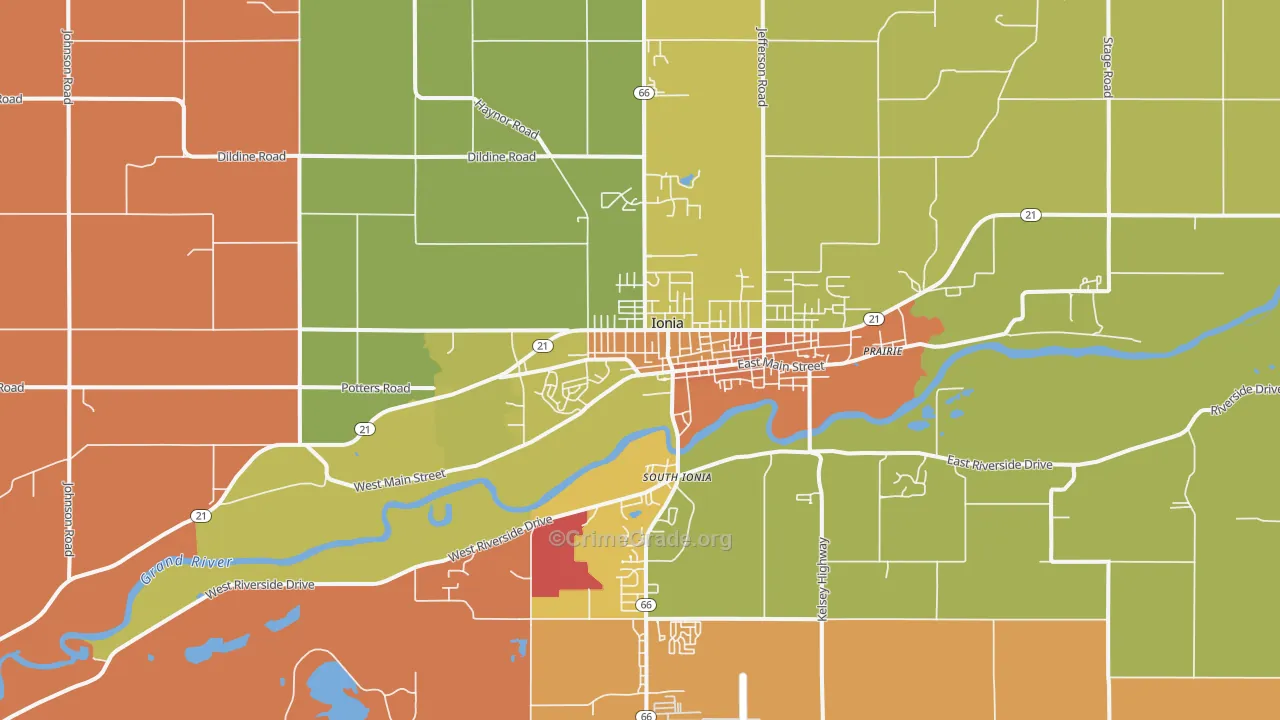 48846, MI Map of Drug-Related Crime Rates