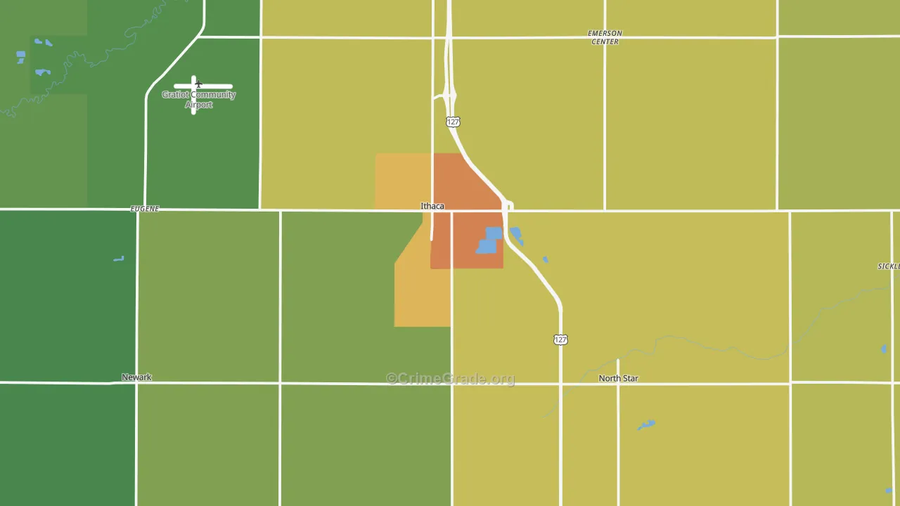 48847, MI Map of Drug-Related Crime Rates