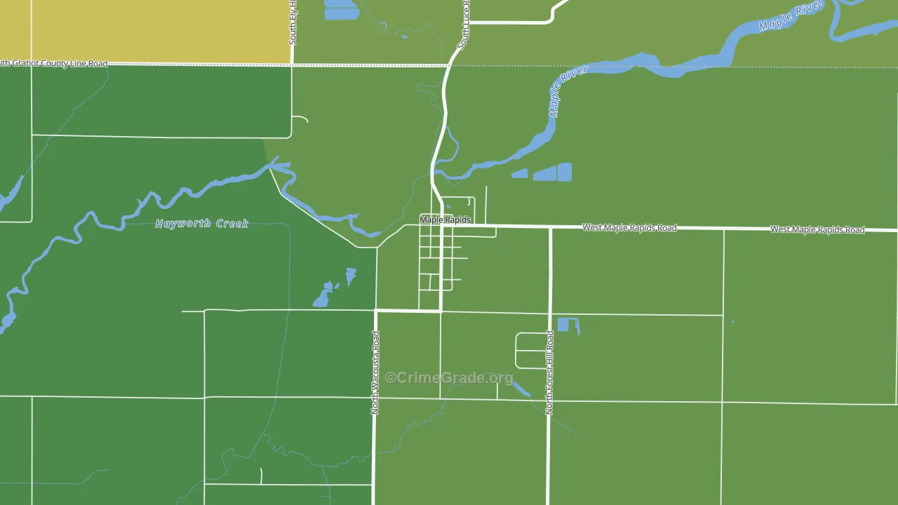 48853, MI Map of Drug-Related Crime Rates