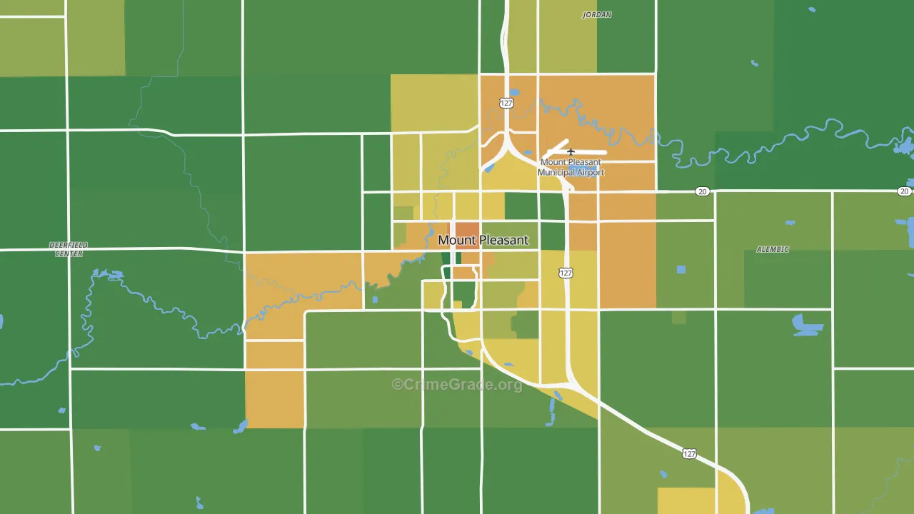 48858, MI Map of Drug-Related Crime Rates