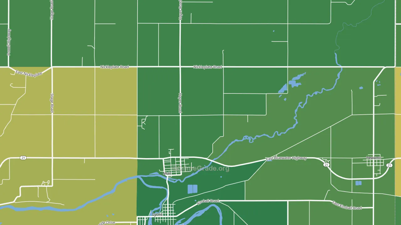48860, MI Map of Drug-Related Crime Rates