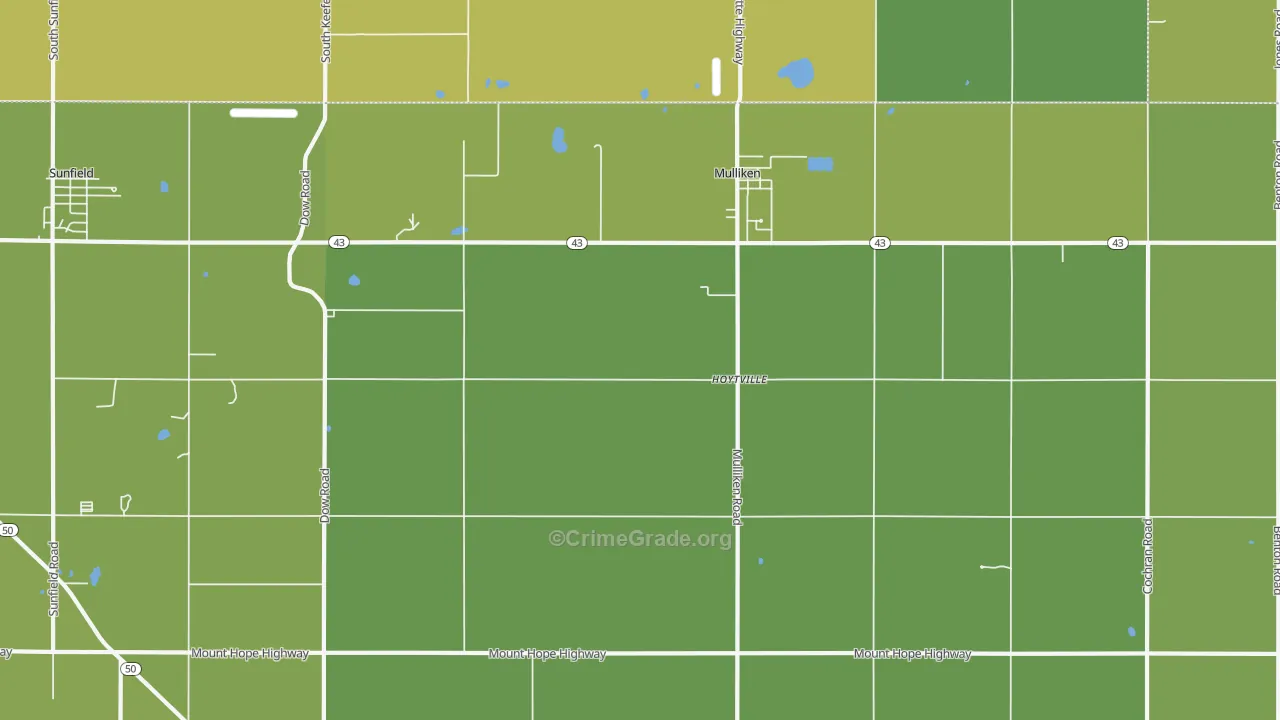 48861, MI Map of Drug-Related Crime Rates