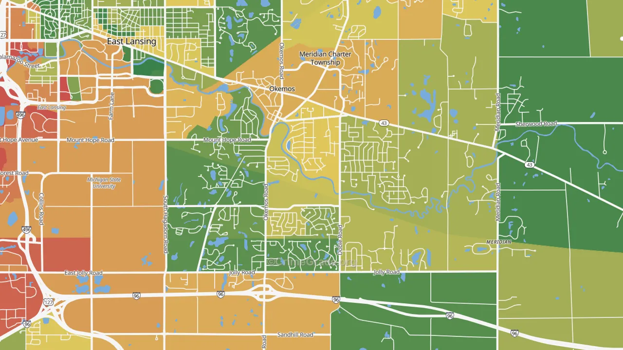 48864, MI Map of Drug-Related Crime Rates