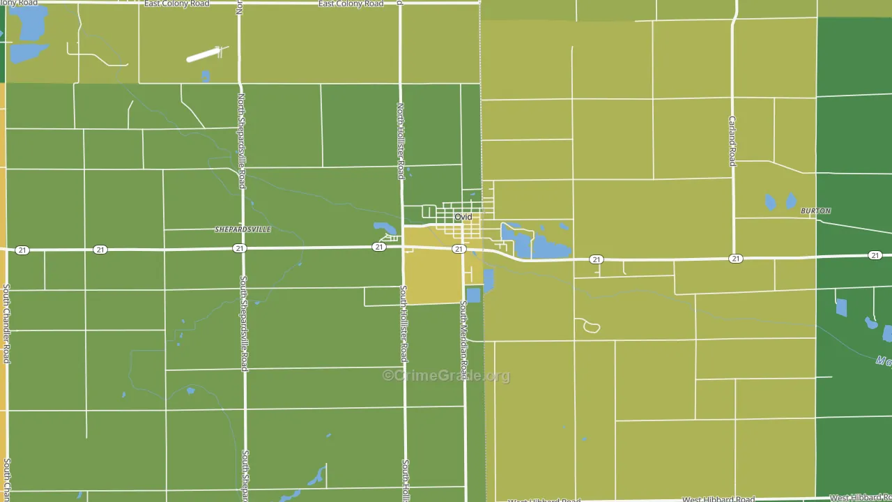 48866, MI Map of Drug-Related Crime Rates
