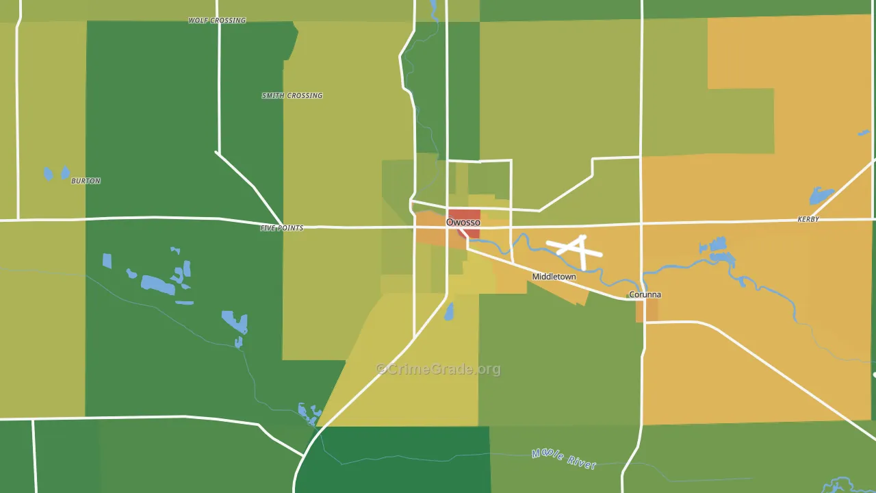 48867, MI Map of Drug-Related Crime Rates