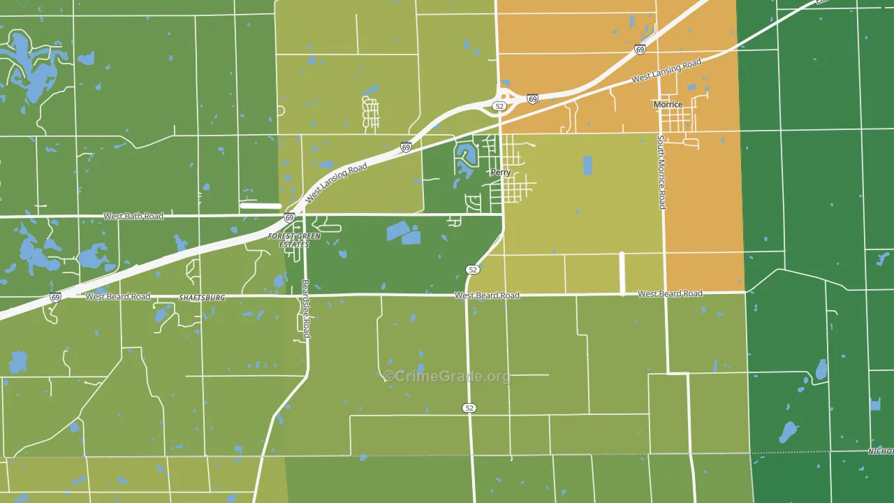 48872, MI Map of Drug-Related Crime Rates