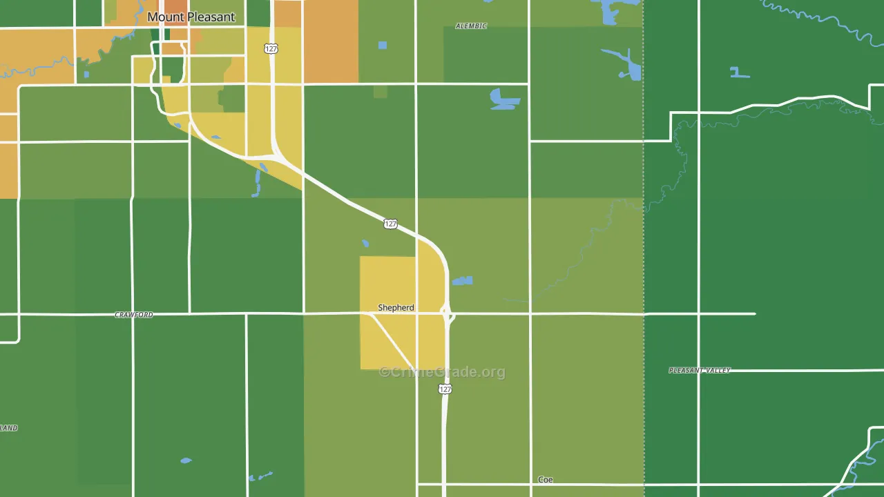 48883, MI Map of Drug-Related Crime Rates