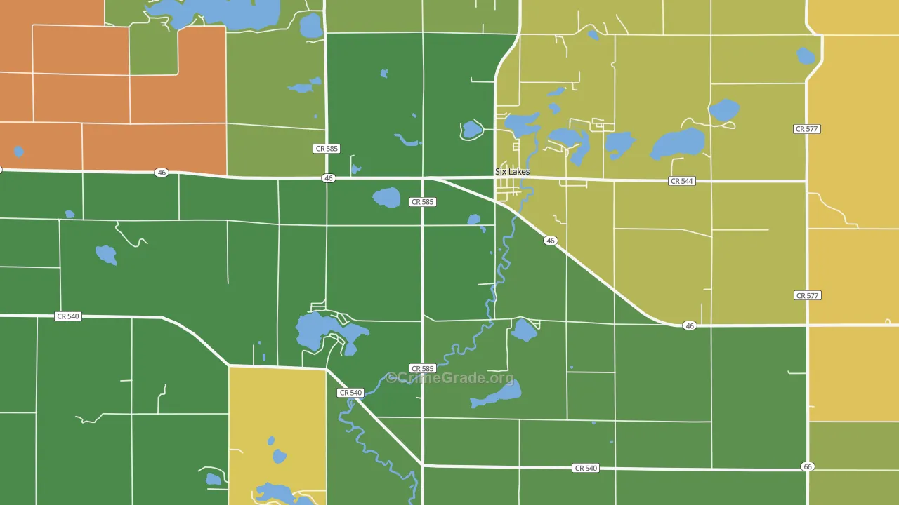 48886, MI Map of Drug-Related Crime Rates