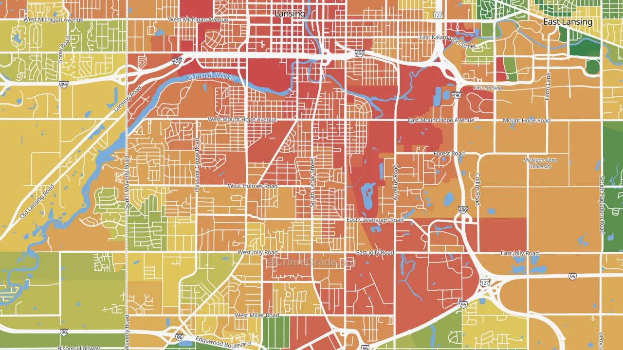 48910, MI Map of Drug-Related Crime Rates