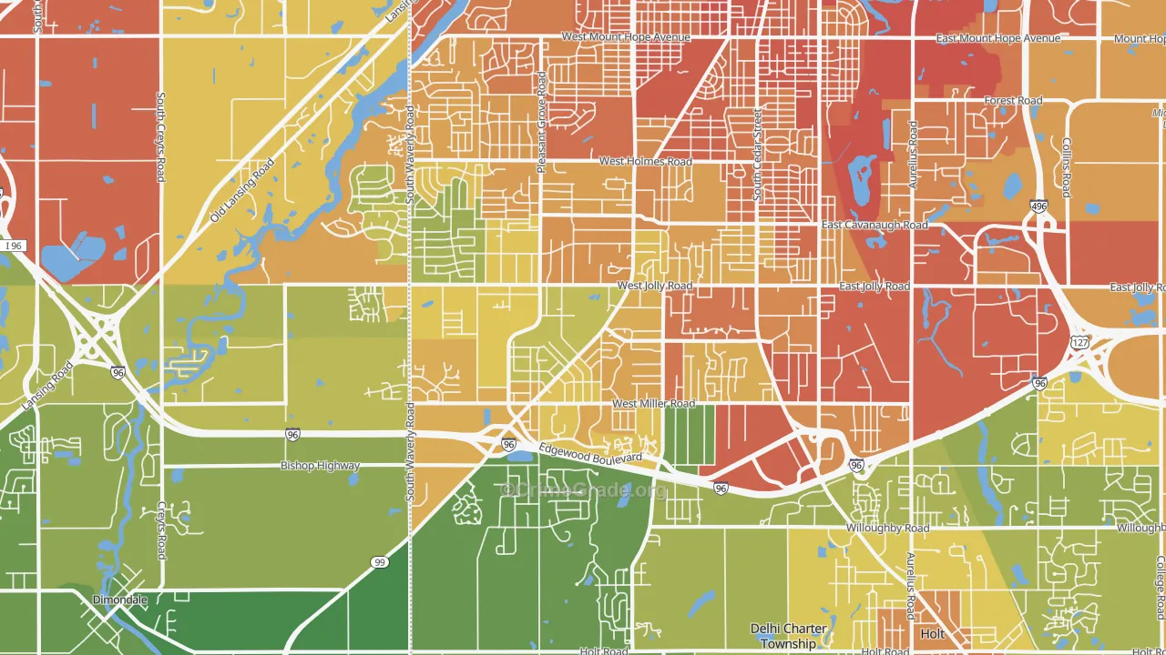 48911, MI Map of Drug-Related Crime Rates