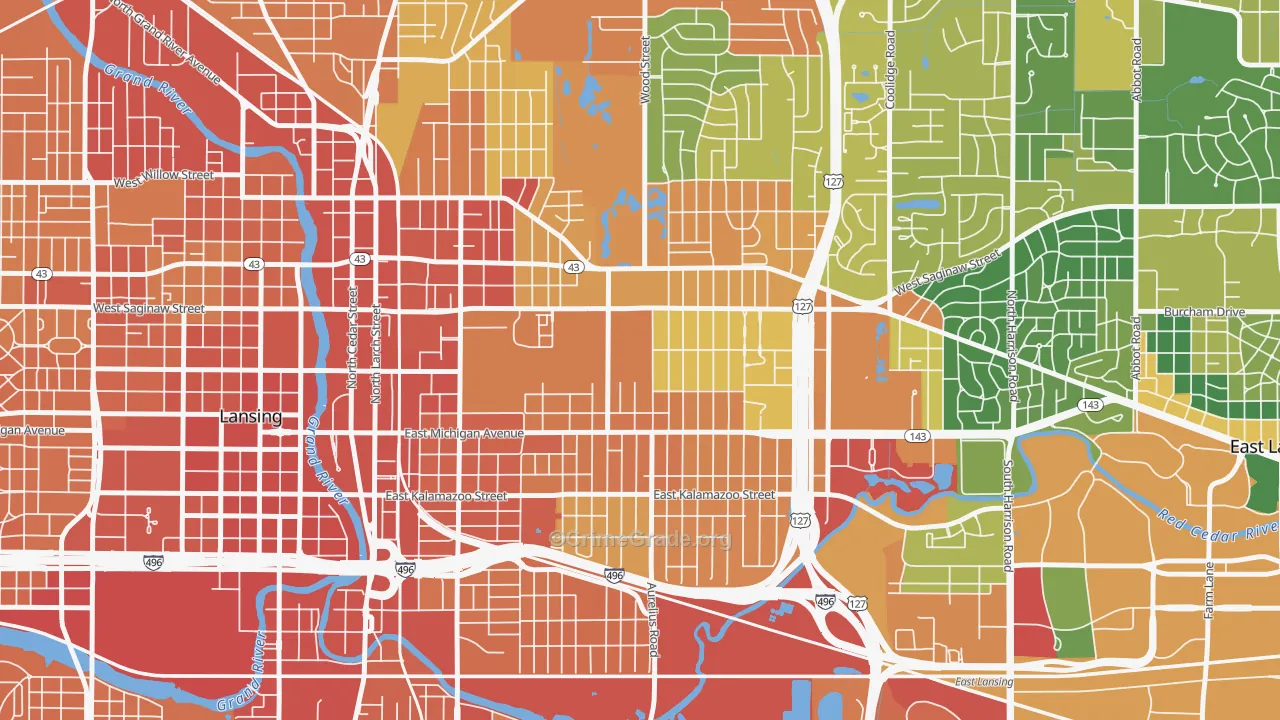 48912, MI Map of Drug-Related Crime Rates