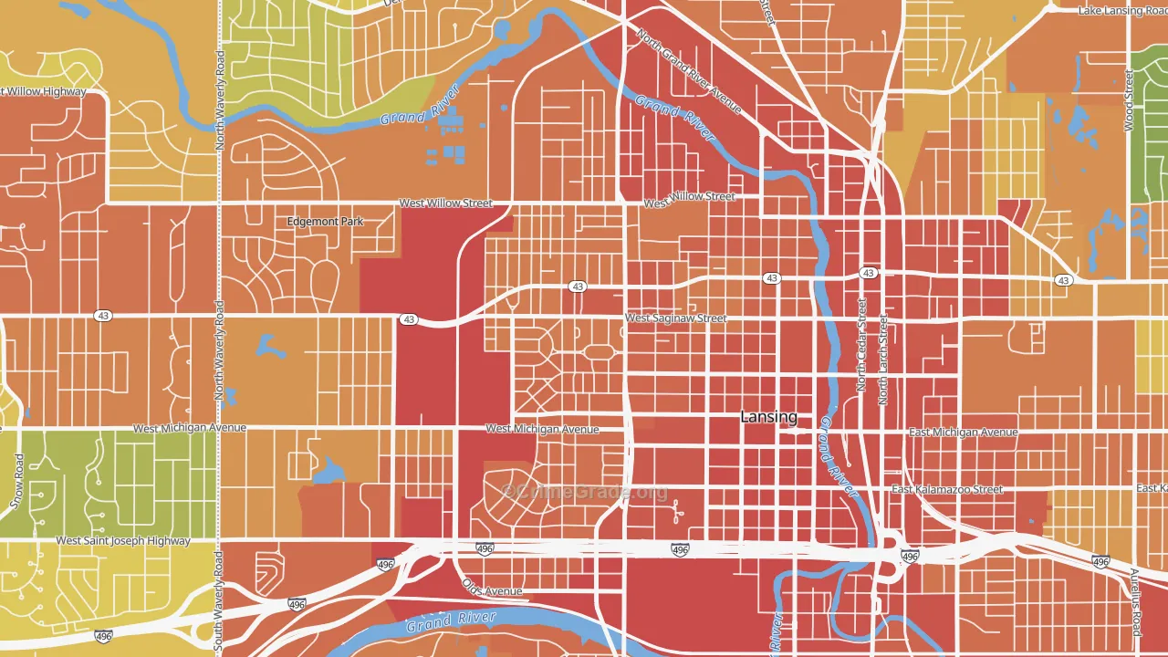 48915, MI Map of Drug-Related Crime Rates