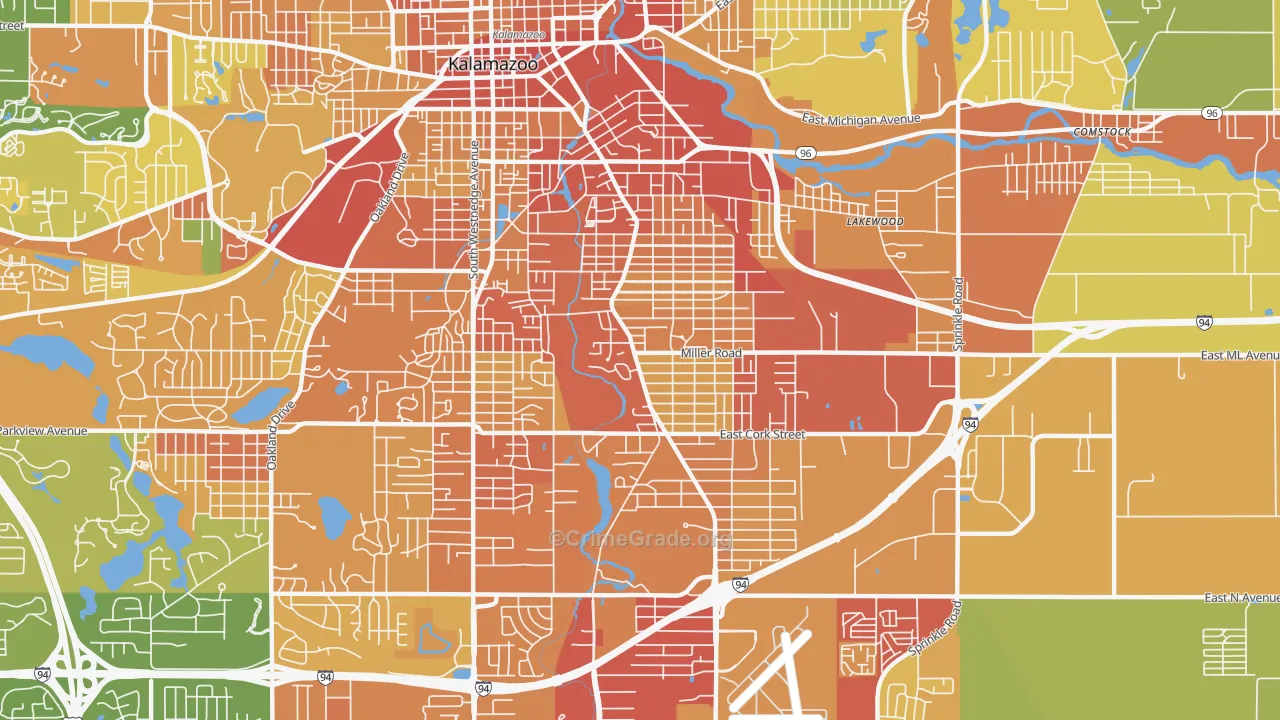 49001, MI Map of Drug-Related Crime Rates