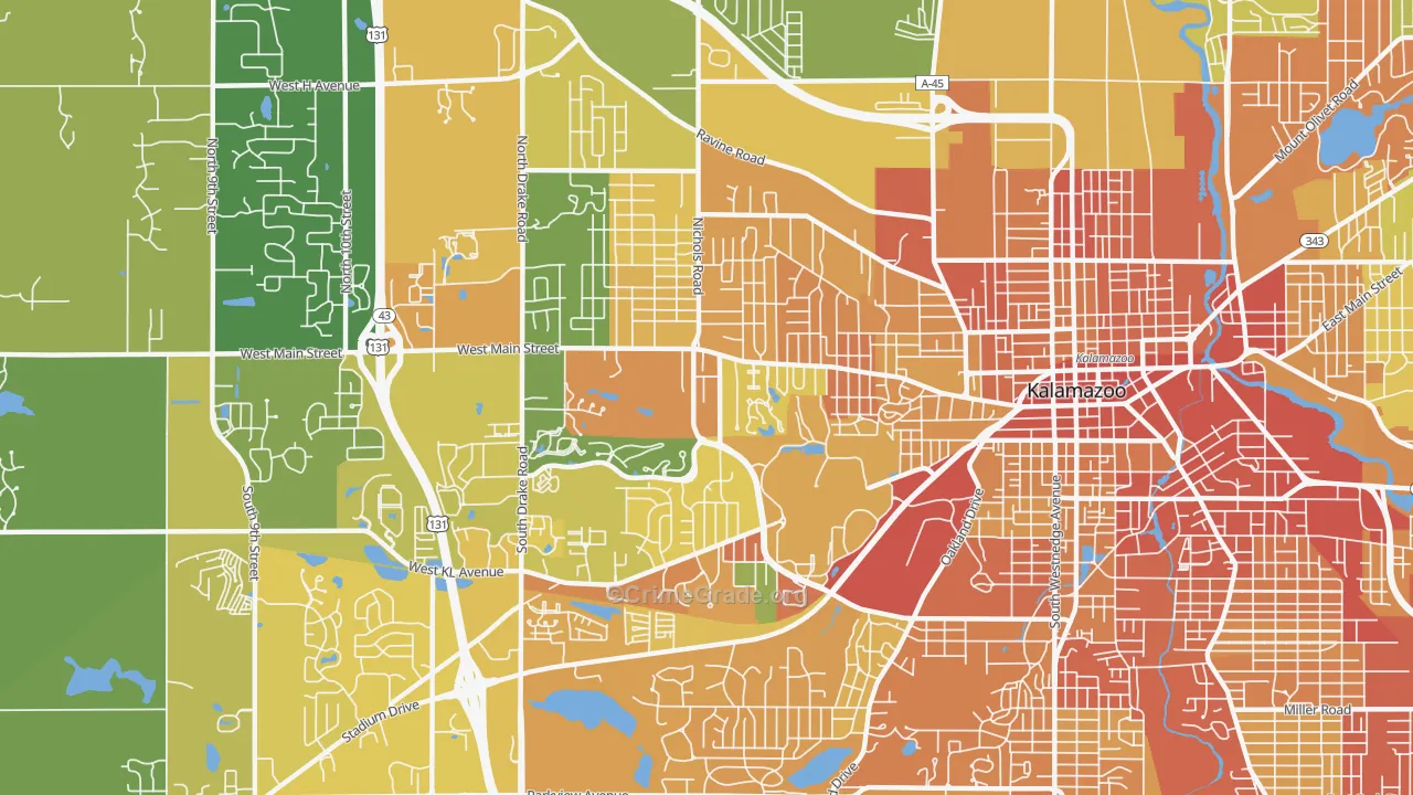 49006, MI Map of Drug-Related Crime Rates