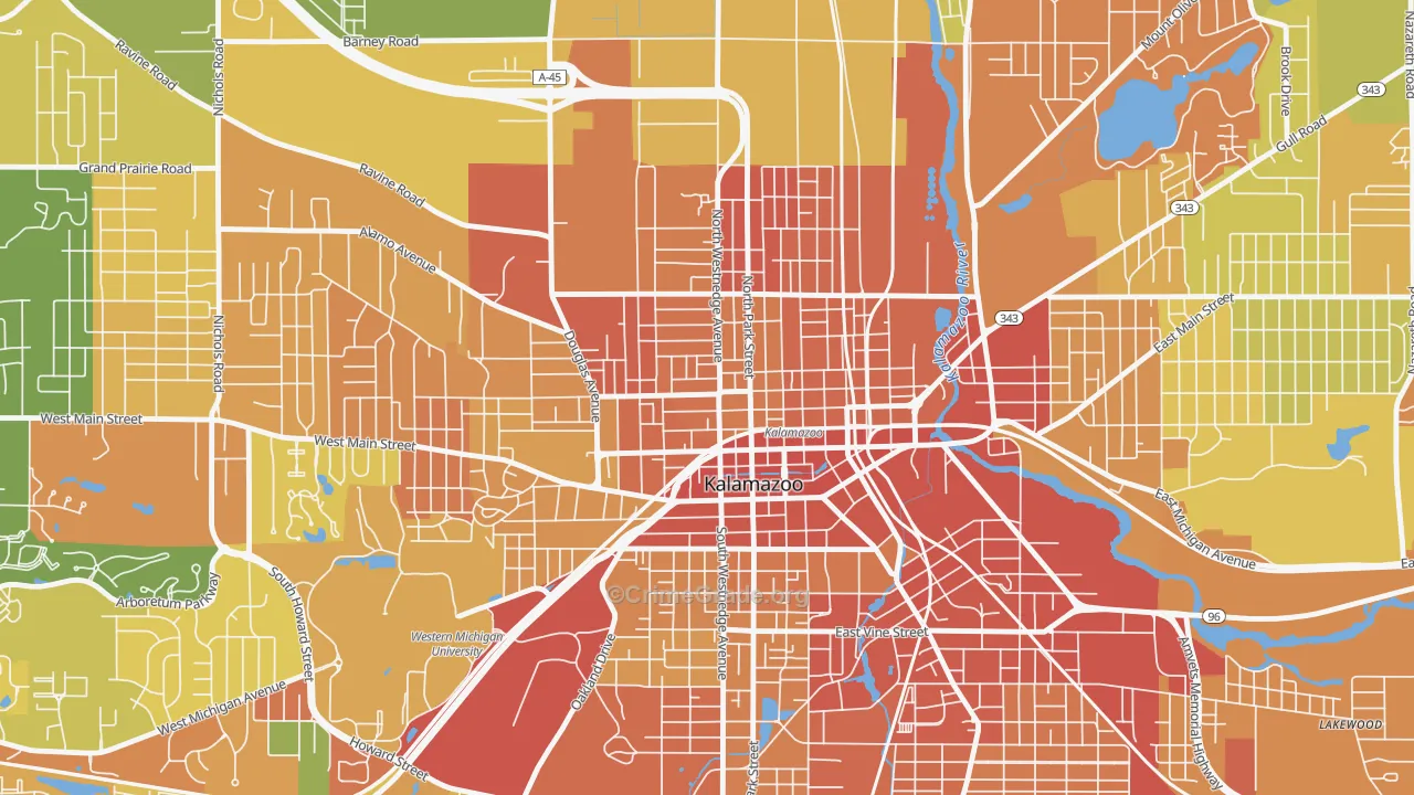 49007, MI Map of Drug-Related Crime Rates