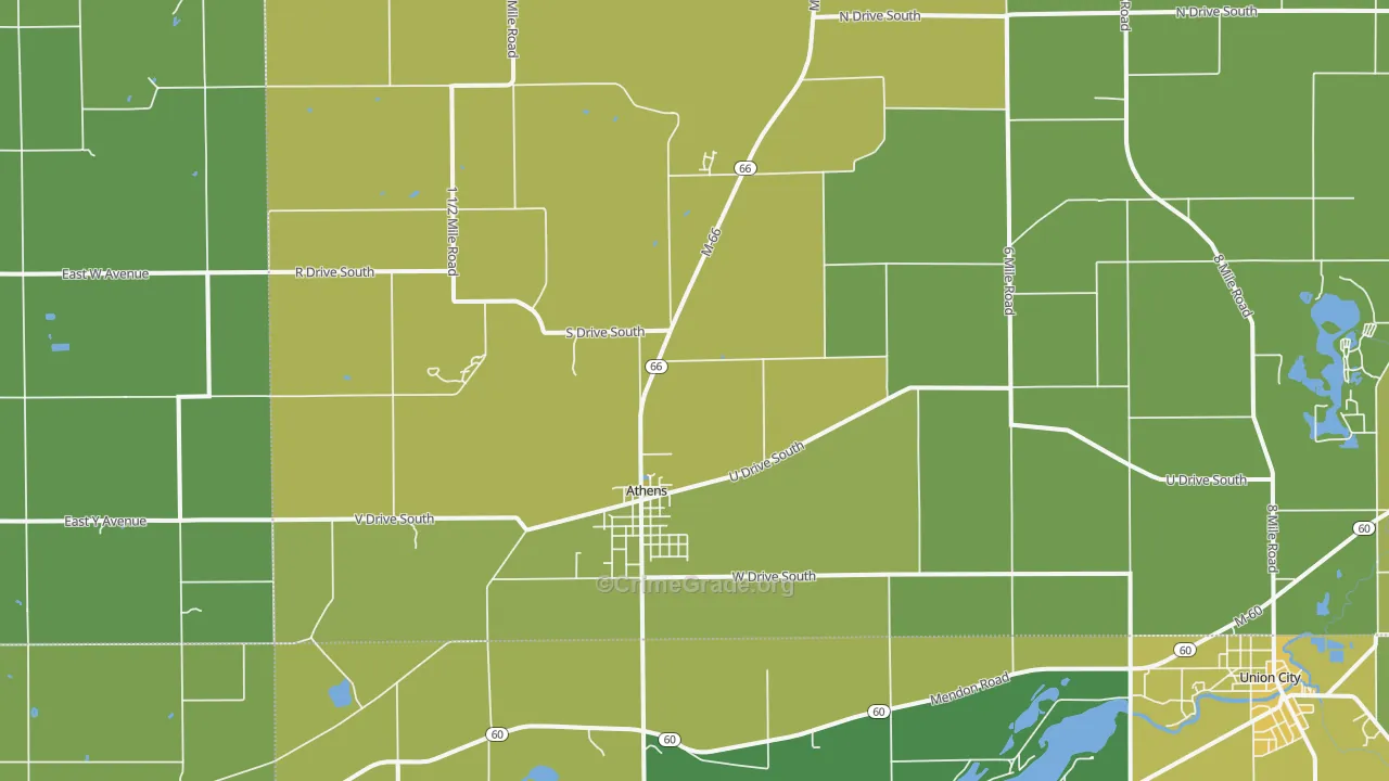 49011, MI Map of Drug-Related Crime Rates