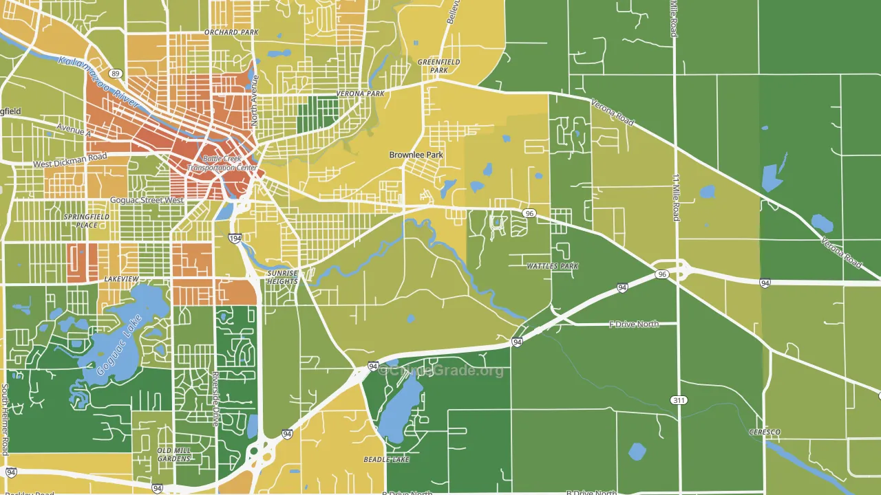 49014, MI Map of Drug-Related Crime Rates
