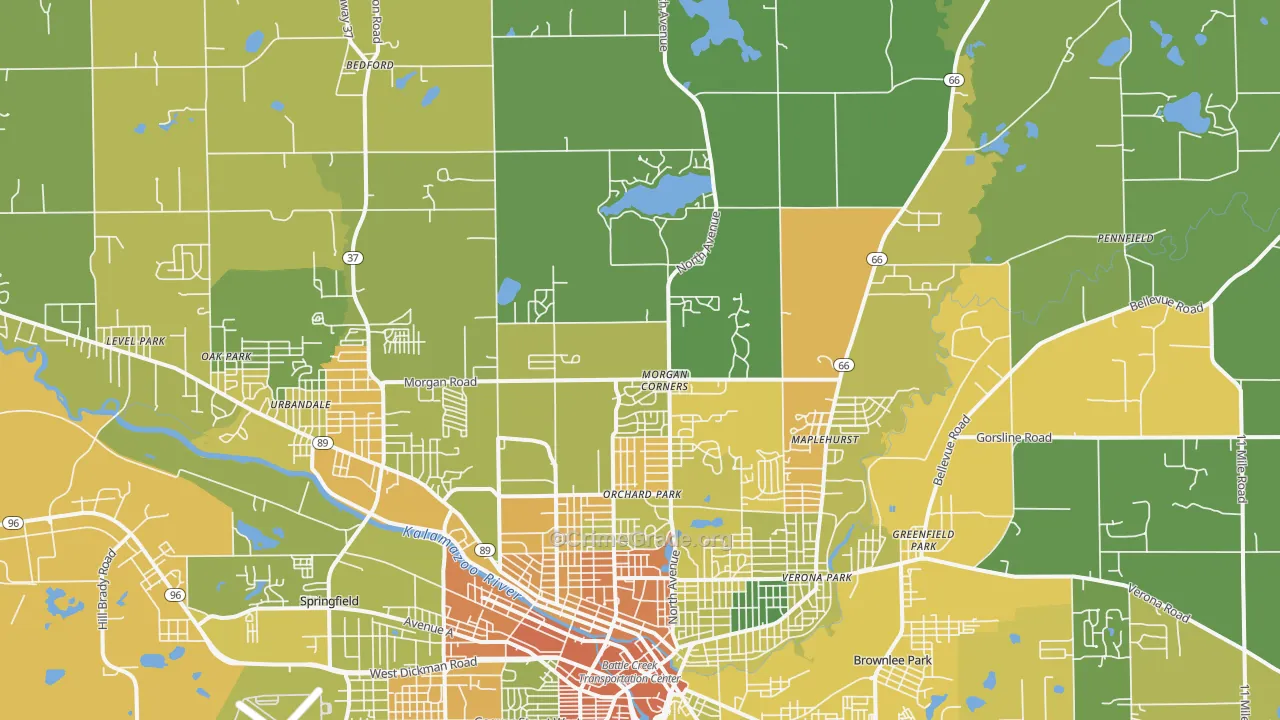 49017, MI Map of Drug-Related Crime Rates