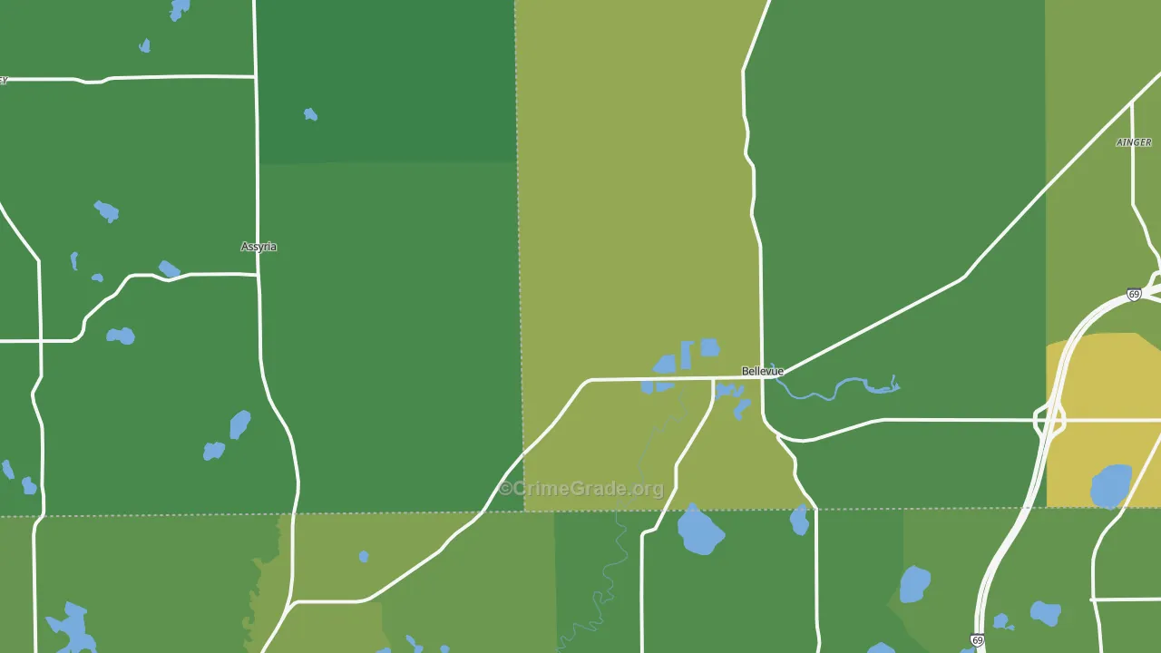 49021, MI Map of Drug-Related Crime Rates