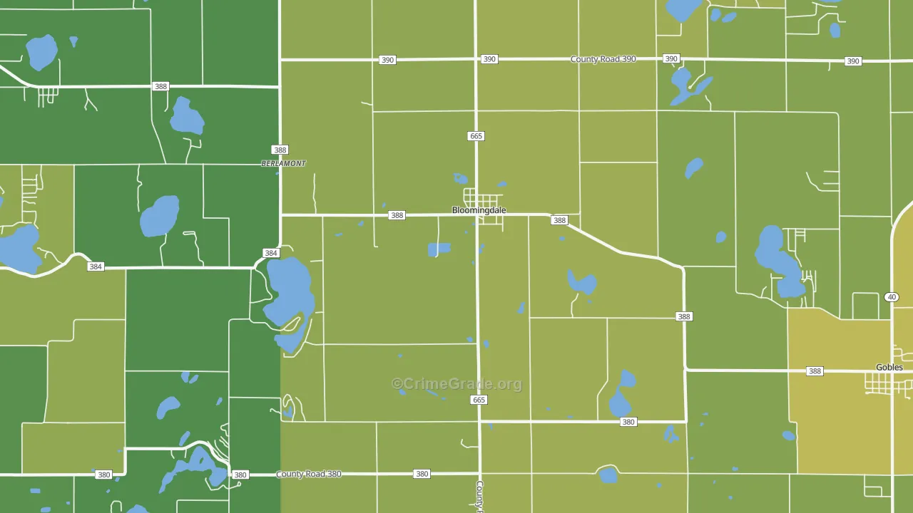 49026, MI Map of Drug-Related Crime Rates
