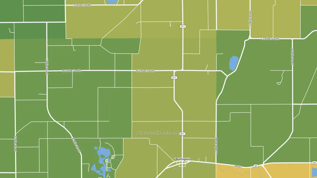 49029, MI Map of Drug-Related Crime Rates