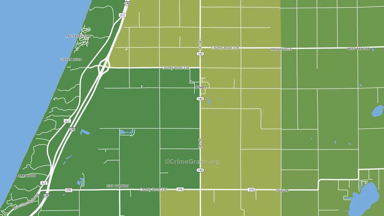 49043, MI Map of Drug-Related Crime Rates