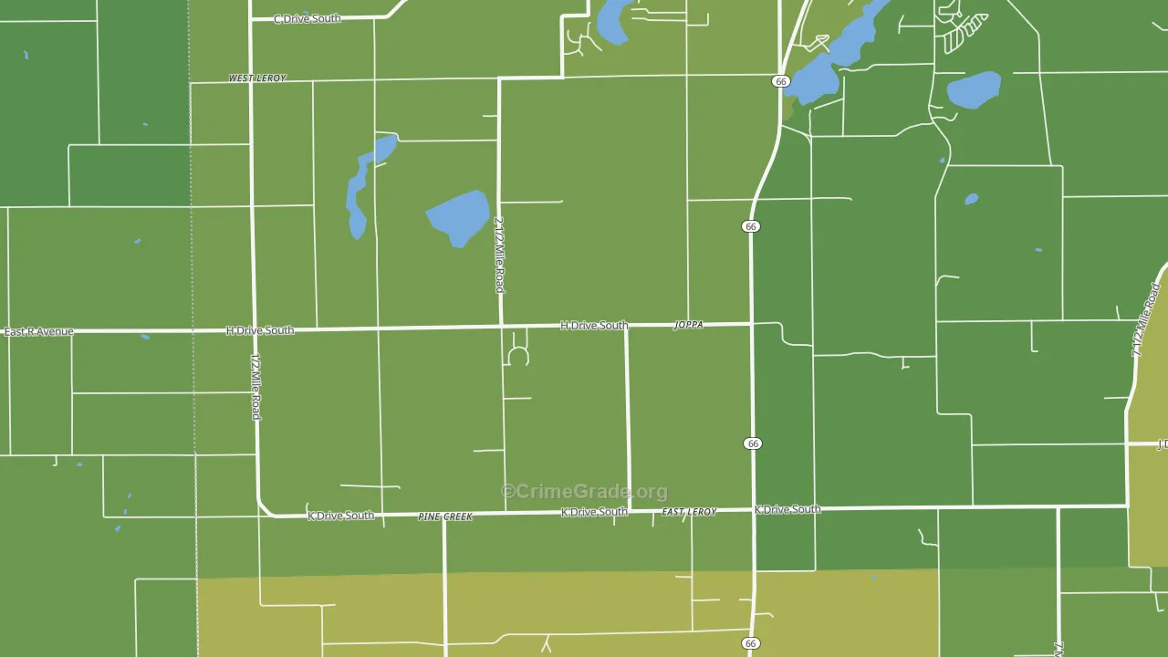 49051, MI Map of Drug-Related Crime Rates