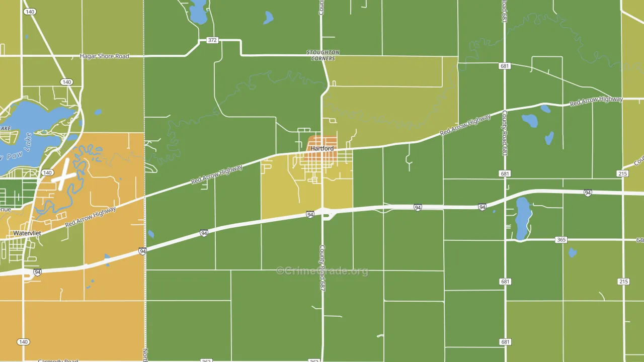 49057, MI Map of Drug-Related Crime Rates