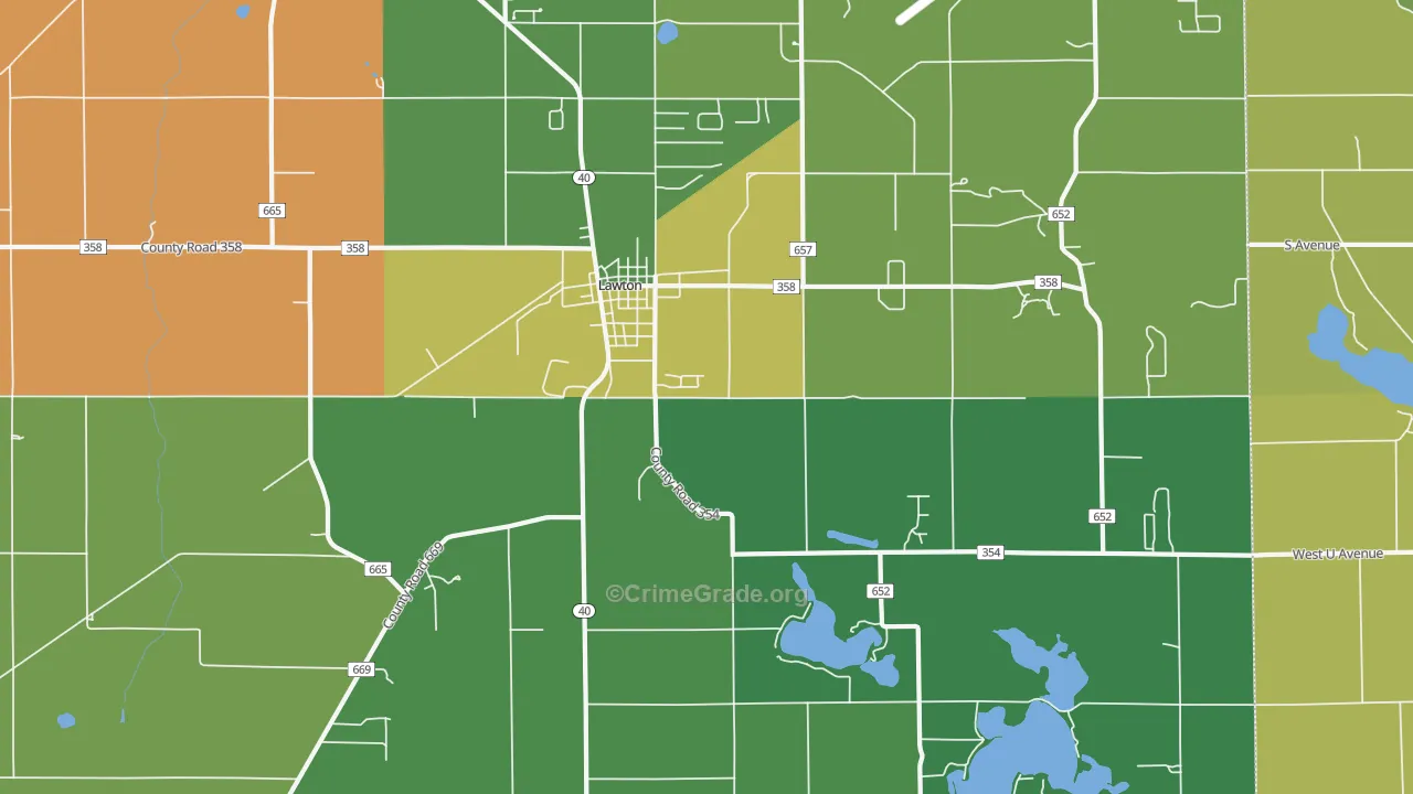 49065, MI Map of Drug-Related Crime Rates