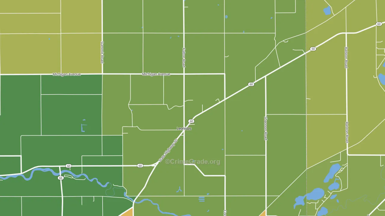 49066, MI Map of Drug-Related Crime Rates