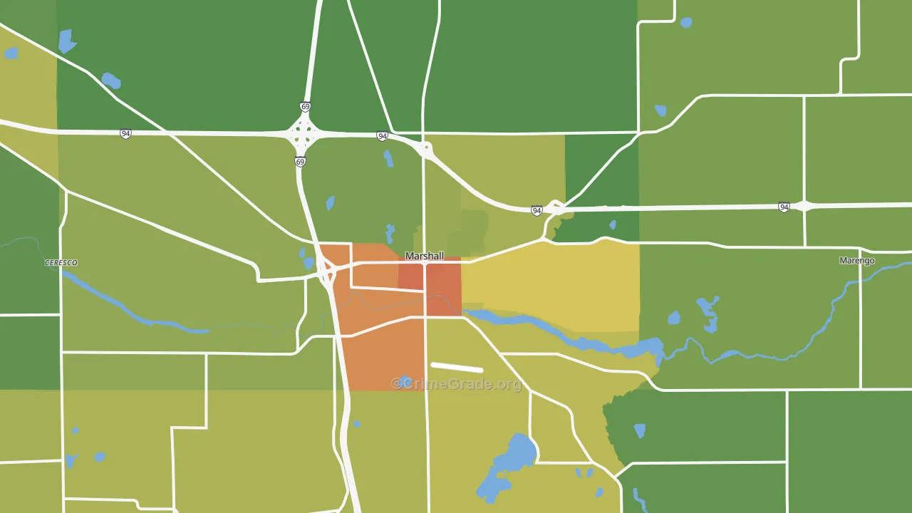 49068, MI Map of Drug-Related Crime Rates