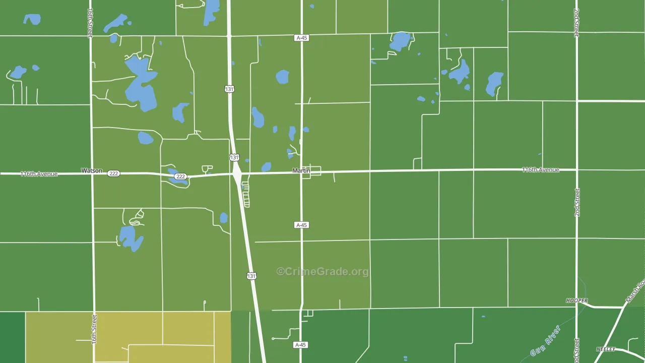 49070, MI Map of Drug-Related Crime Rates