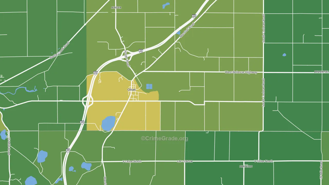 49076, MI Map of Drug-Related Crime Rates