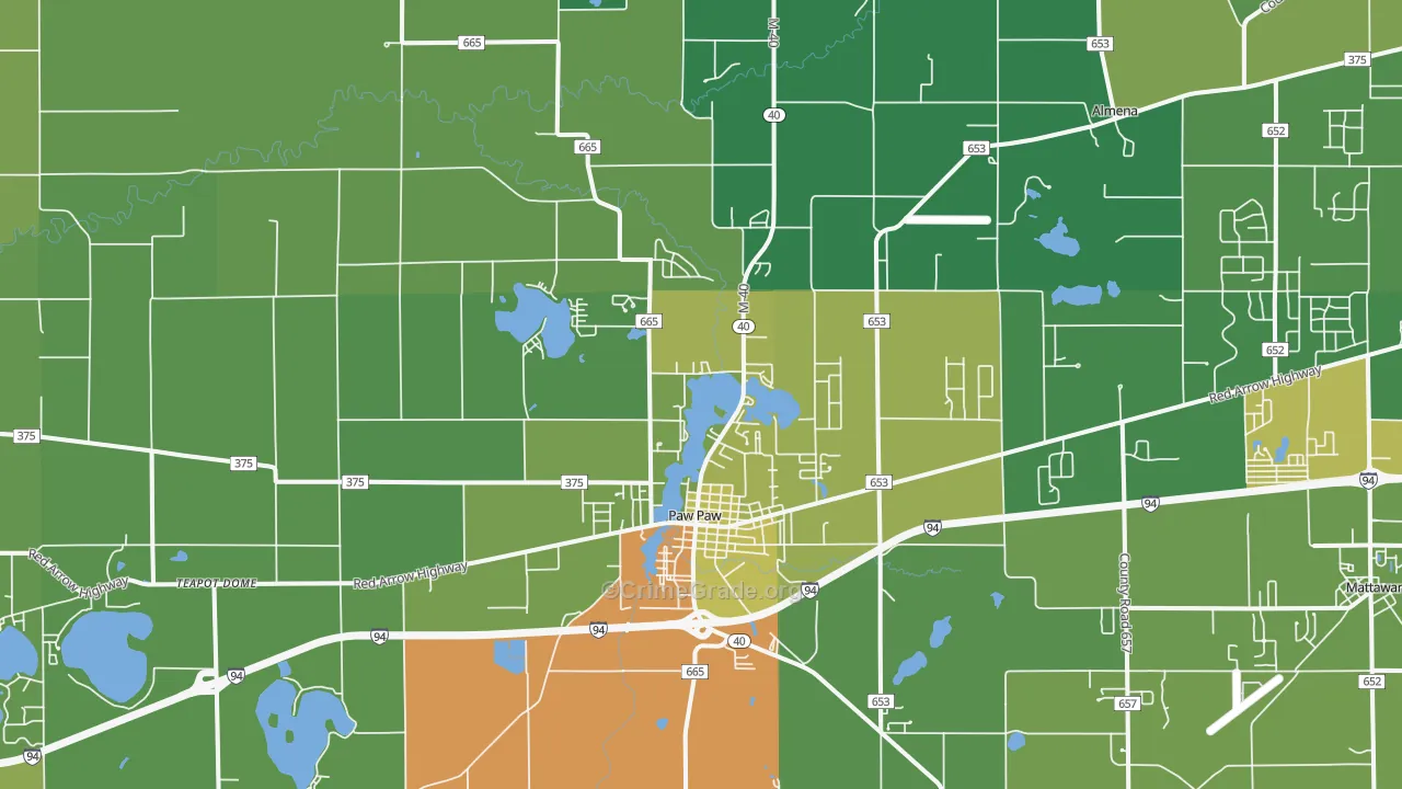 49079, MI Map of Drug-Related Crime Rates