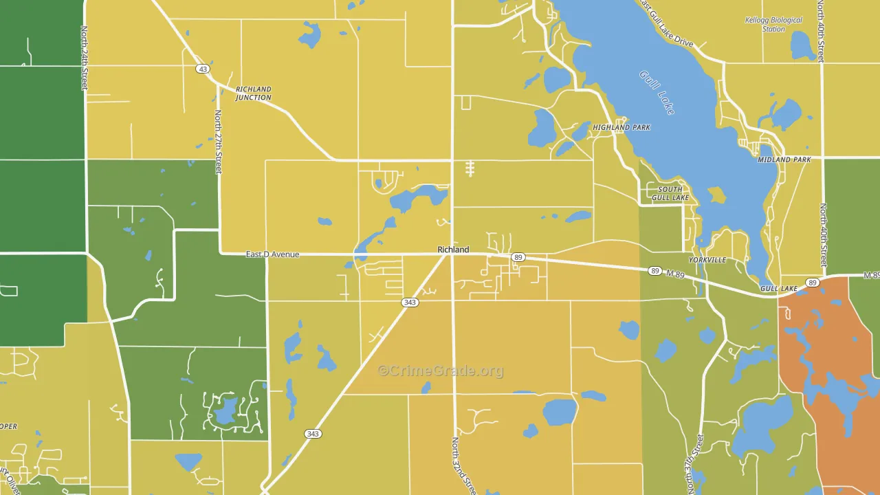 49083, MI Map of Drug-Related Crime Rates