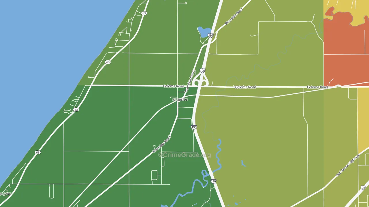 49084, MI Map of Drug-Related Crime Rates
