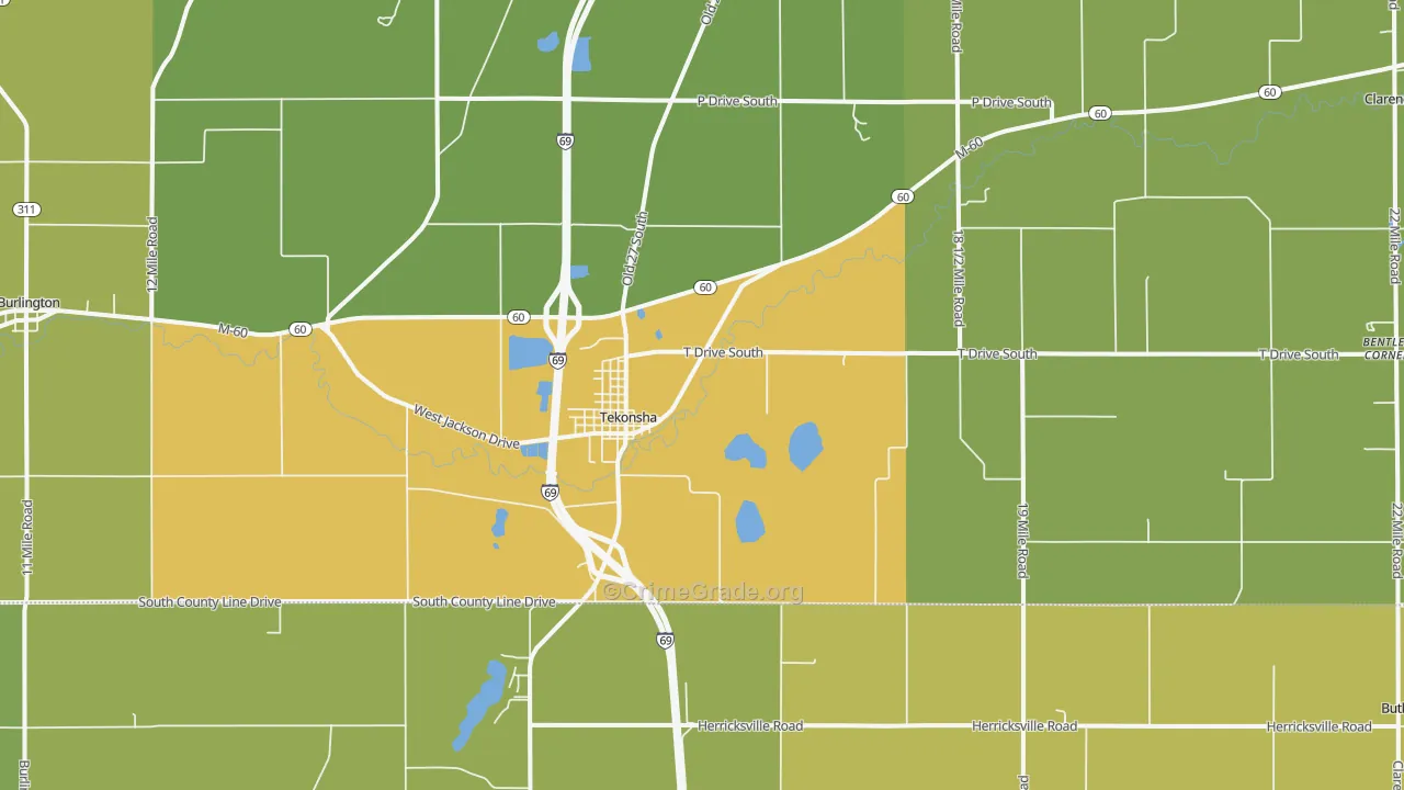49092, MI Map of Drug-Related Crime Rates