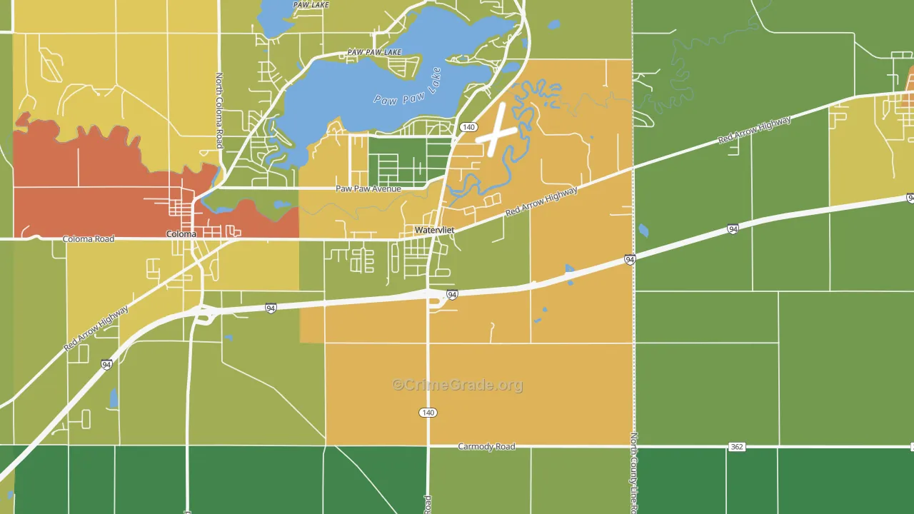 49098, MI Map of Drug-Related Crime Rates